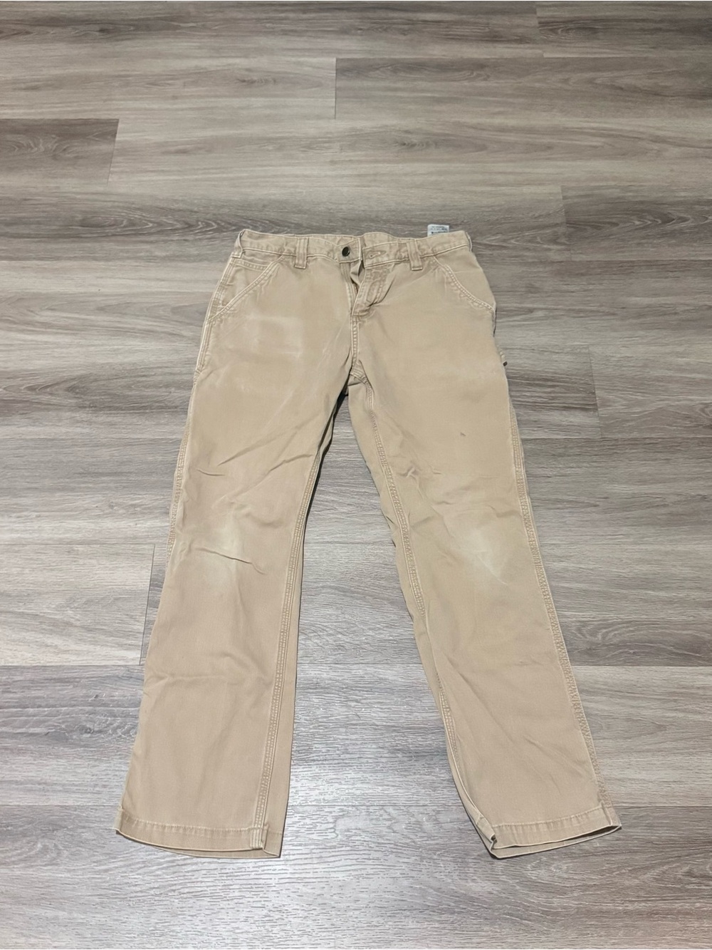 Carhartt Men's Tan Work Chinos - Straight Leg